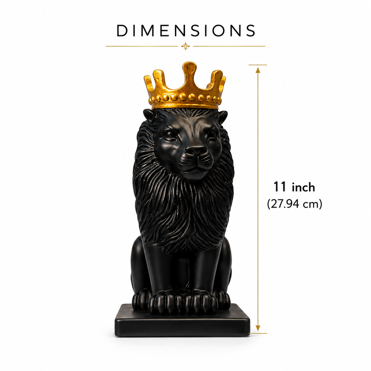 Royal Crown Lion Decorative Showpiece for Home Decor