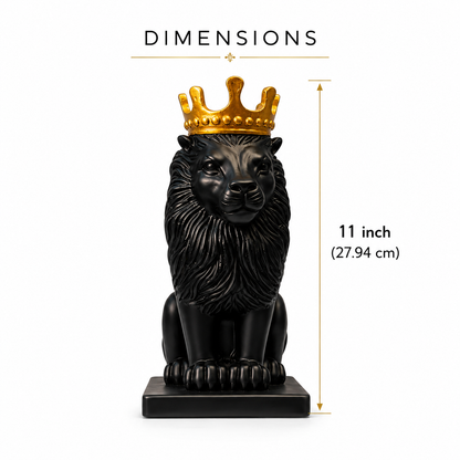 Royal Crown Lion Decorative Showpiece for Home Decor