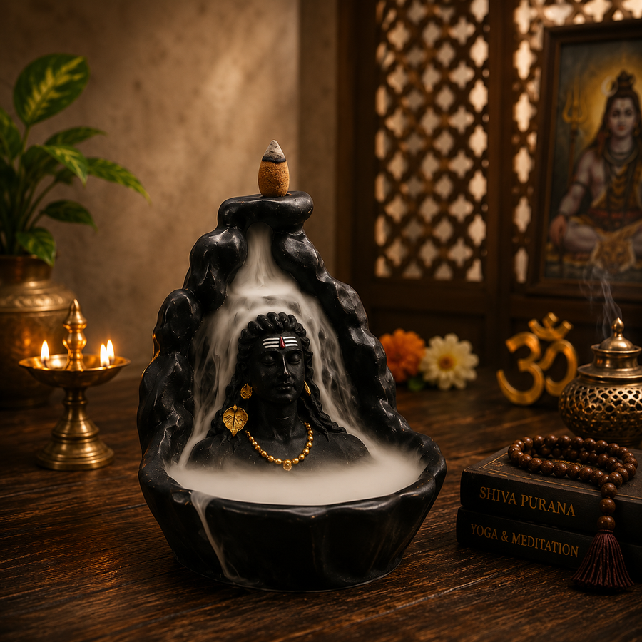 Adiyogi Smoke Fountain Incense Burner for Home Decor