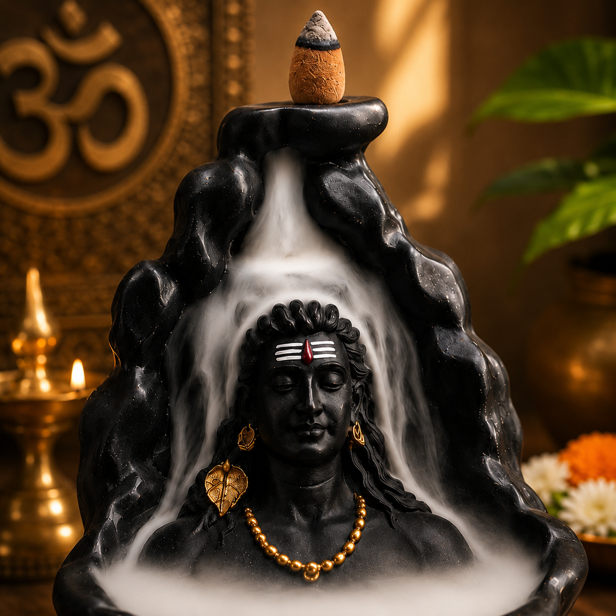 Adiyogi Smoke Fountain Incense Burner for Home Decor